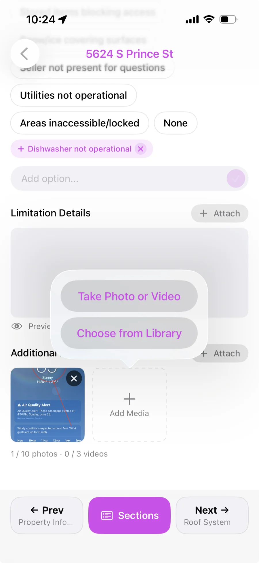 Adding a photo or video