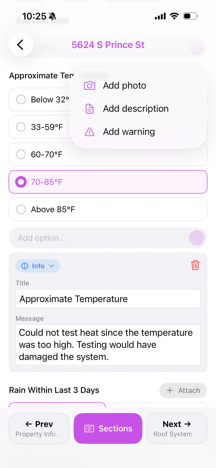 iOS Attach menu